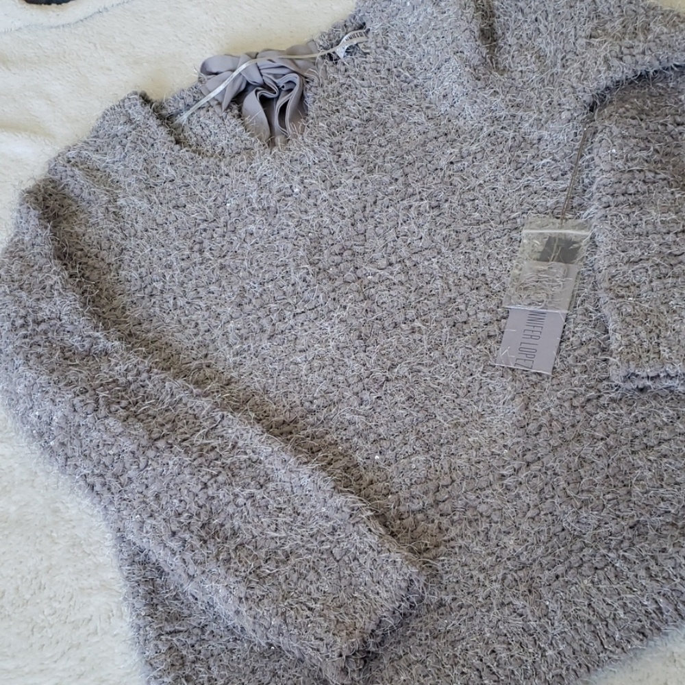 Gray Jennifer Lopez sweater